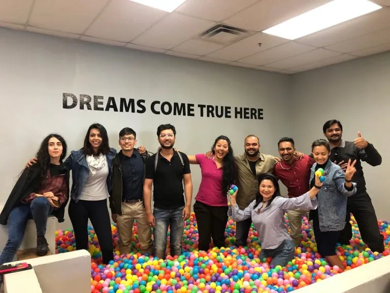 Fellows on a host-organisation visit during the five-week exchange.